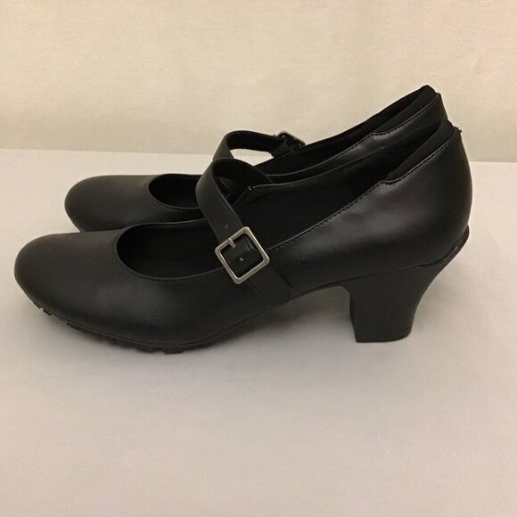 Safe-T-Step 9 Dani Mary Jane Women’s Comfort Shoes Black Heels Career Work - Picture 3 of 11